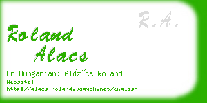 roland alacs business card